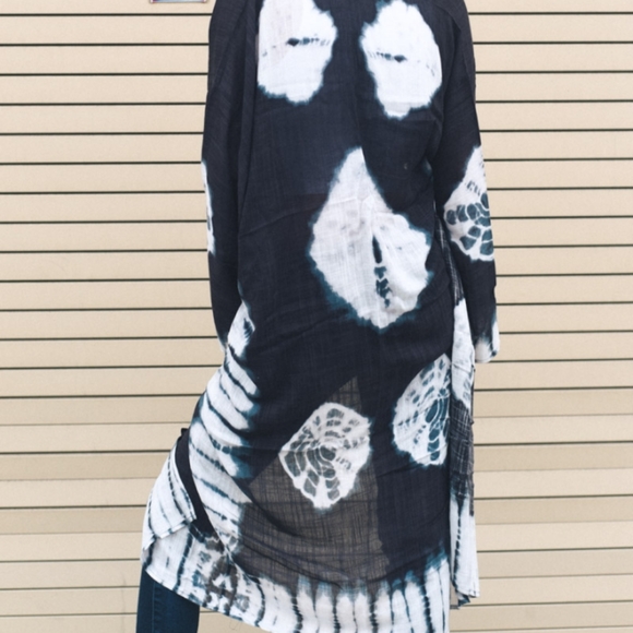 kimono long tie-dye / wrap - Picture 2 of 3